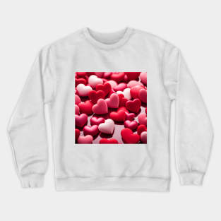 celebrating Valentines day, random floating love hearts Crewneck Sweatshirt